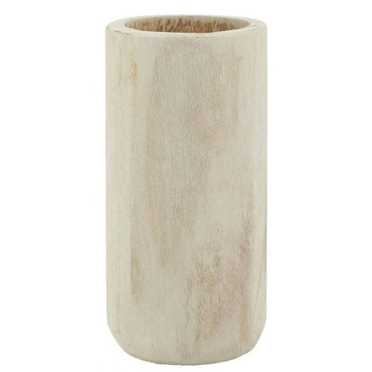 Jarrón de madera clara