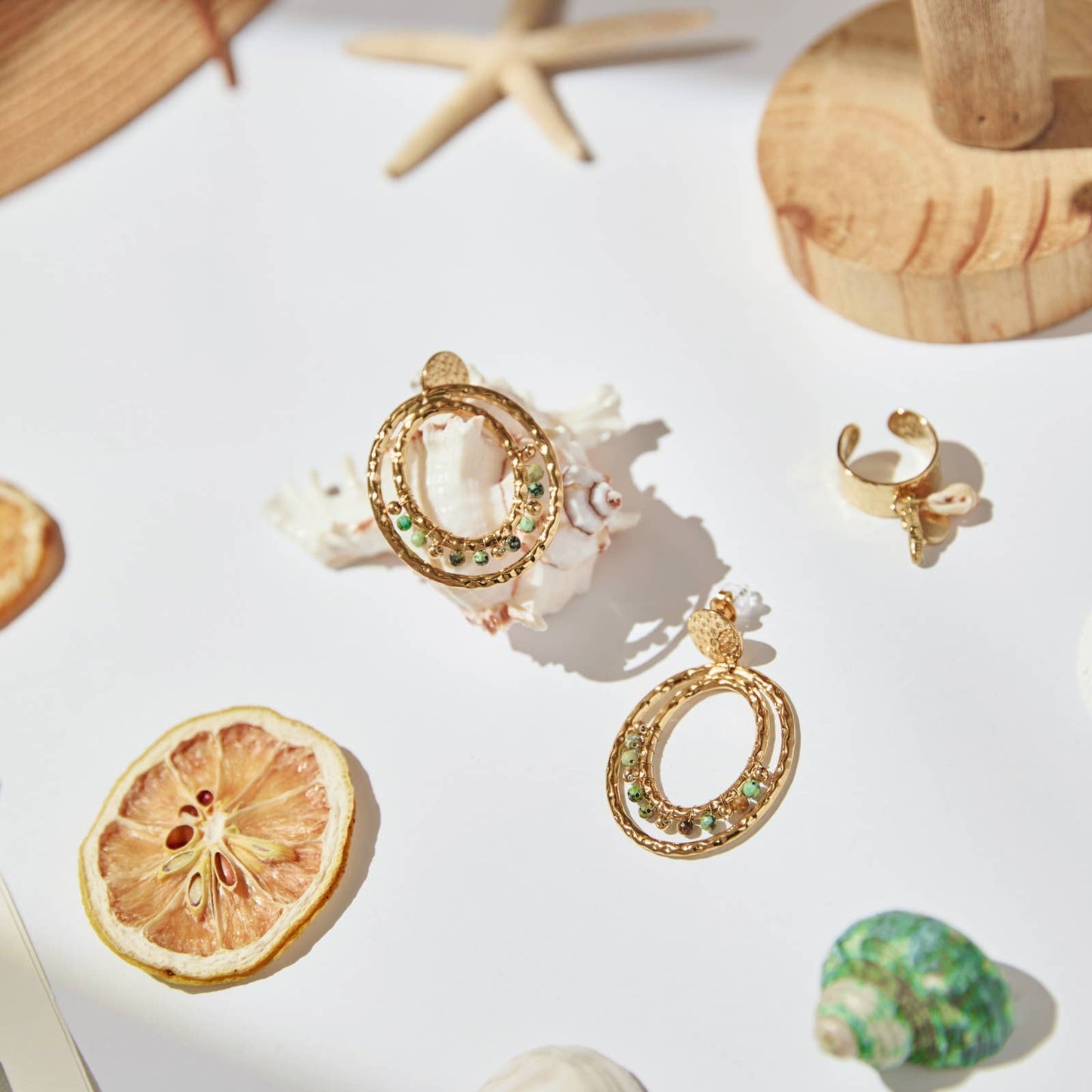 Pendientes con piedras naturales - Lou