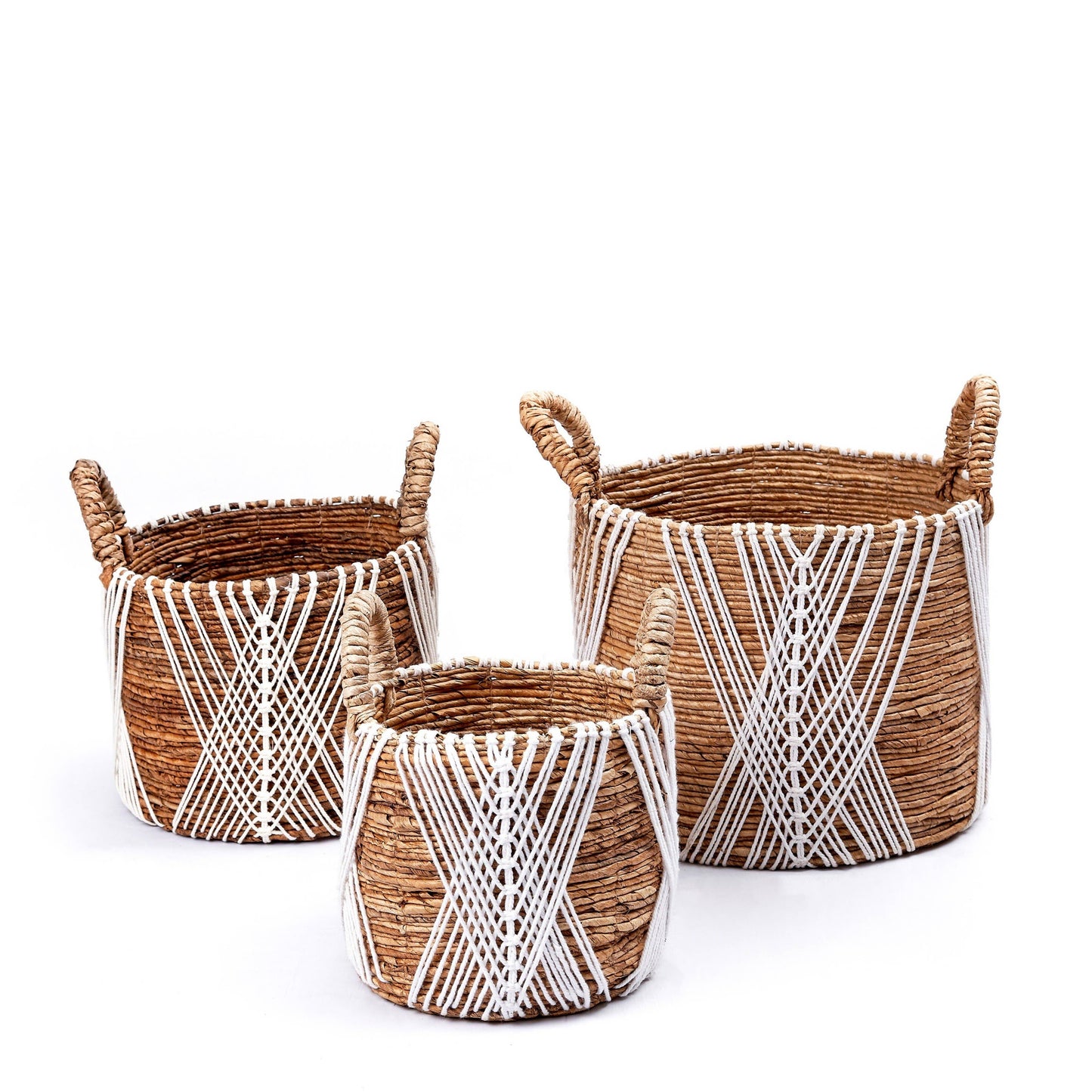 Set de 3 cestas tipo bohomio