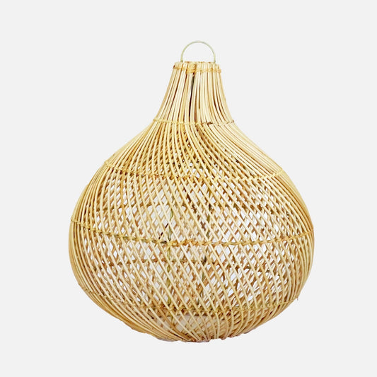 Pantalla de lámpara de ratán mandala