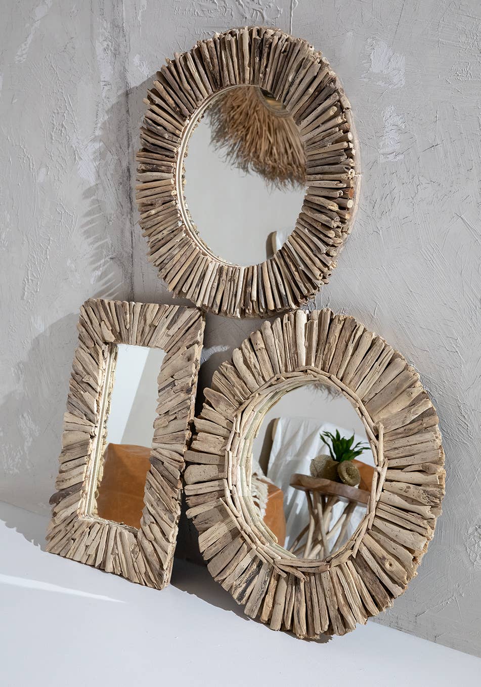 Espejo Halo Driftwood - Natural - M