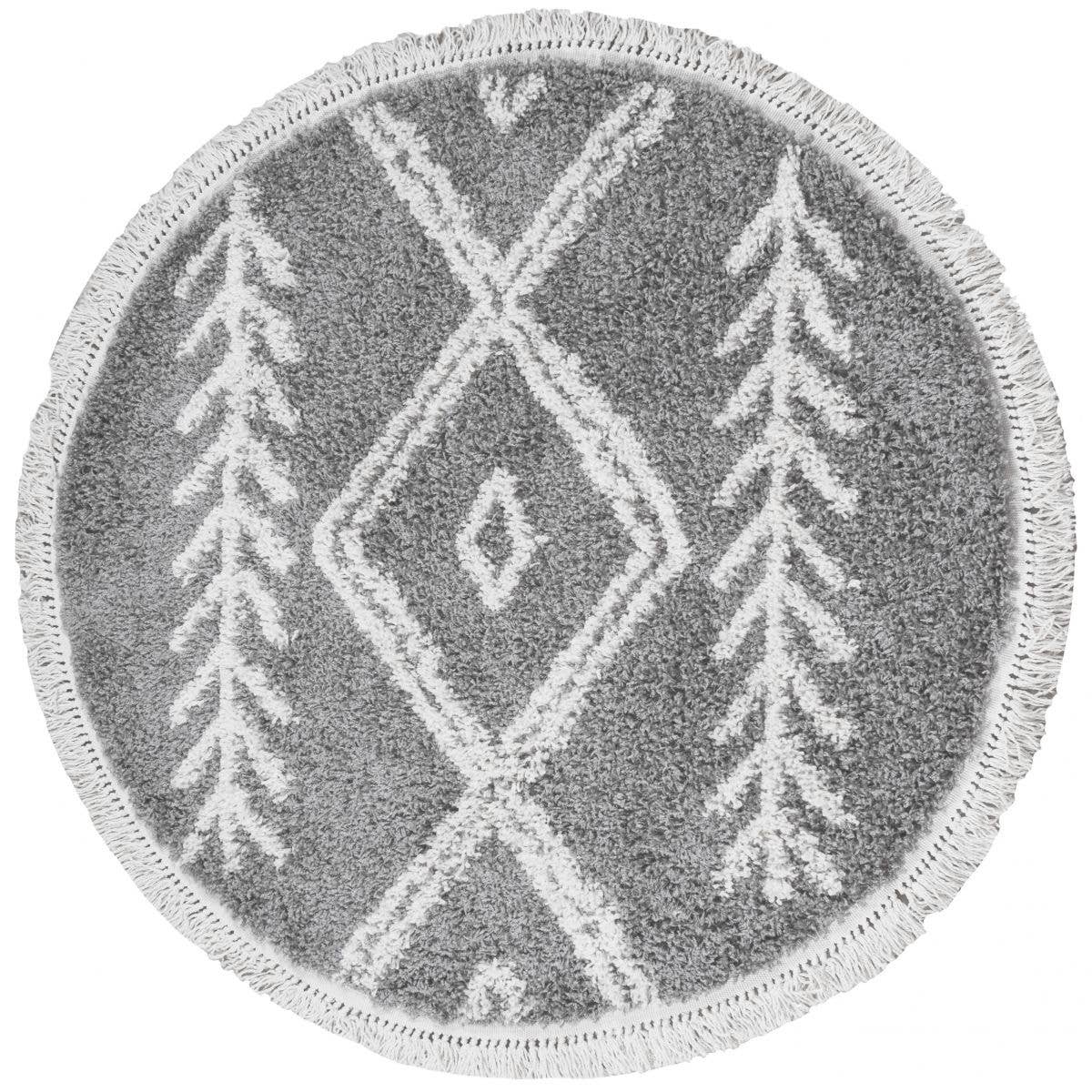 Round gray Rabat rug ø120 cm