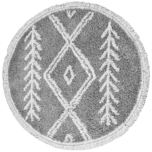 Round gray Rabat rug ø120 cm