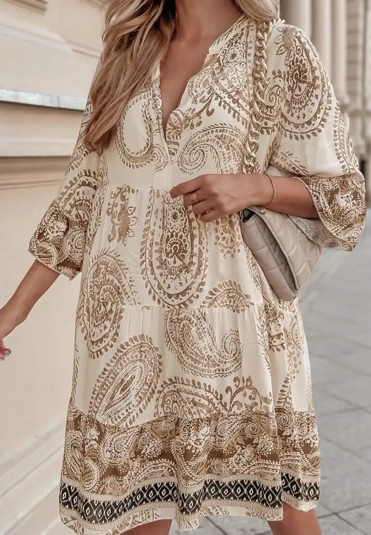 Short viscose dress - 24062-23