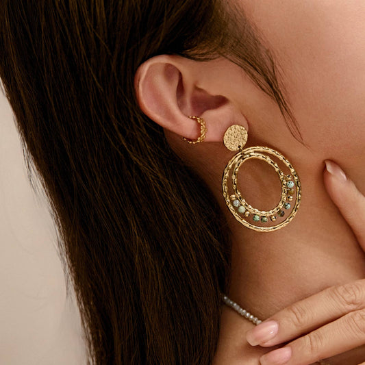 Pendientes con piedras naturales - Lou